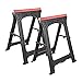 Price comparison product image Trueshopping Folding Sawhorse Work Bench - Heavy Duty DIY Trestle, Twin Pack, 300kg Max. Load, Durable Polypropylene