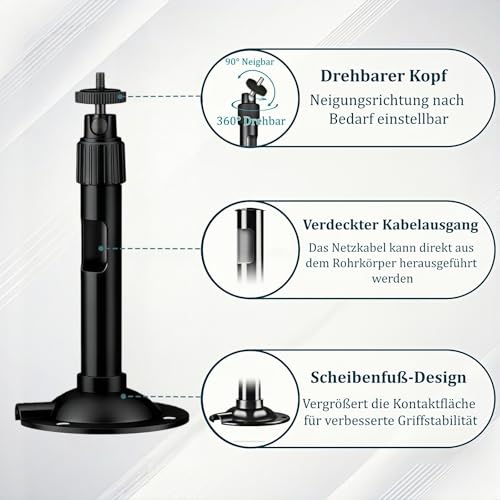 MxSplorion Beamer Halterung, Mini Beamer Deckenhalterung mit 1/4 Gewinde, Aluminiumlegierung Verstellbare Projektor Wandhalterung für Mini Beamer, Digitalkamera, Kamera, Schwarz