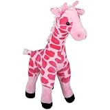 Smooth Pink Giraffe Stuffed Animal (11-inch) by Adventure Planet