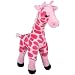 Smooth Pink Giraffe Stuffed Animal (11-inch) by Adventure Planet