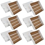 HIMOMO Trading Card Storage Box 3120 Count Collector Cards Box White Sports Card Storage Boxes Card Sorting Tray Cases Cards Collection Trading Cards Box for Soccer Basketball Cards(6 Set)