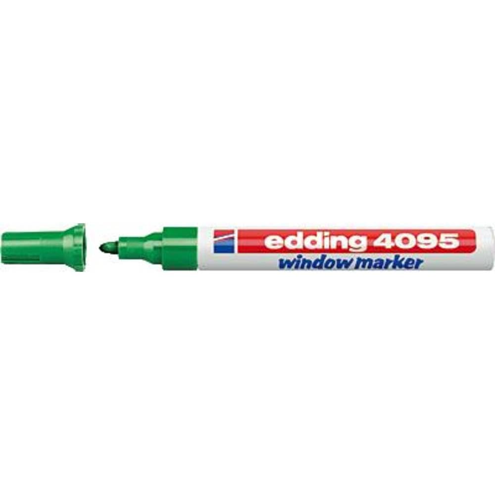 edding 4095 Chalk Marker - Green - 1 Chalk Pen - Round Tip 2-3 mm - Medium-Tipped wet wipe Pen for Chalkboards, windows, Glass, mirrors - liquid Chalk Marker Pens for opaque coverage — image 1
