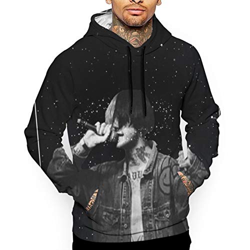 Men's Hoodie Sweatshirt Lil Love Peep Hoody Sweater Casual Christmas Hooded Kangroo Pocket Pullover Tops Small