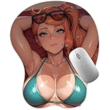 RUFSMAAN 3D Mouse Pad Oppai Mousepad with Soft Gel Wrist Rest Anime Manga Gaming Boob pad Anti-Slip Mouse Mat （ Soni ）