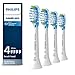 Genuine Philips Sonicare C3 Premium Plaque Control toothbrush head, HX9044/65, 4 pk, White