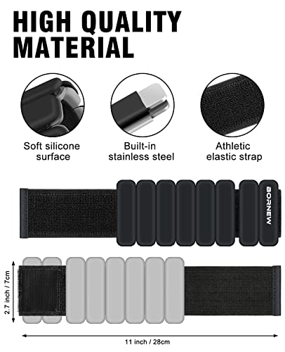 Wearable Wrist & Ankle Weights - For Women Men, Total 2 Lb Adjustable Arm Weights Set, Weight Loss Bracelet, For Walking, Jogging, Travel, Yoga, Gym, Homeworking Out, Strength Training #TOP1