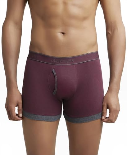Image of Jockey 1017 Men's Super Combed Cotton Rib Solid Boxer Brief with Stay Fresh Properties