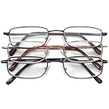 Optx 20/20 Alpha Alloy Readers, Metal Readers, +400, (Pack of 3)