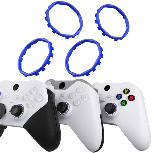 Image of Redesigned Replacement Octagonal Gated Sticks Accent Rings for Xbox Elite Series 2 Core, for Elite Series 2, for Xbox Elite, for eXtremeRate ASR Version Shell for Xbox Series X /S Controller - Blue