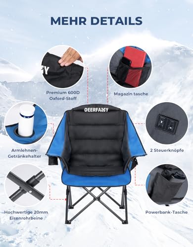 DEERFAMY Large Heated Camping Chair - Image 5