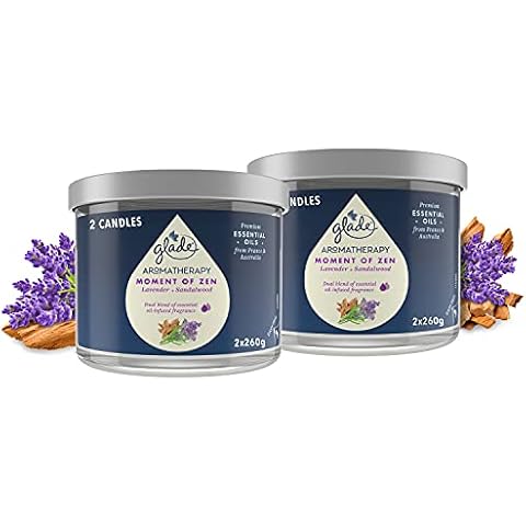 Glade Aromatherapy Candle Gift Set with Lavender & Sandalwood Cover