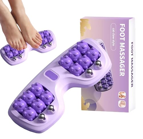 Portable Dual Foot Massage Roller, Foot Massager Roller for Plantar Fasciitis Massager, Deep Tissue Muscle Massage, Stress Relief Gifts for Home Office Use