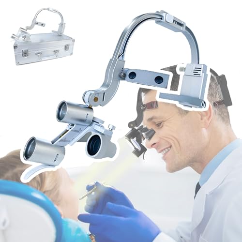 Zsetg 8189 Zahnärztliche Lupen mit LED-Scheinwerfer