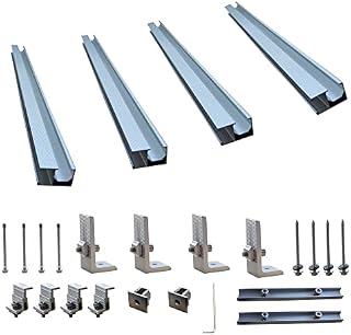 CMYYANGLIN Solar Panel Mounting Braket Kit System for Sloped Pitched Tin Roof, Silver