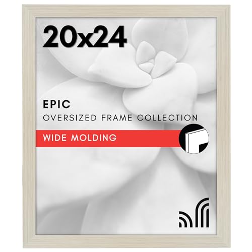 Americanflat 20x24 Picture Frame with Polished Plexiglass - Wide Picture Frames Made of Engineered Wood for Vertical or Horizontal Wall Display - Epic Collection - Light Wood