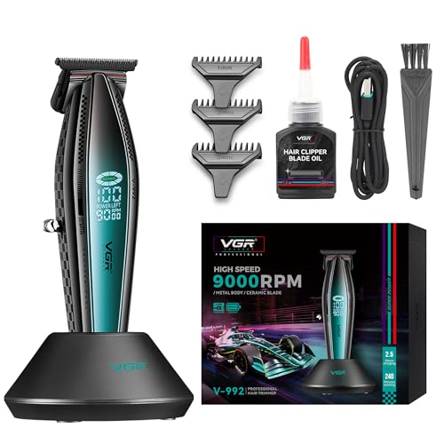 Recortadora de barba de precisión para contornos definidos con hoja en T y motor de 9000 rpm