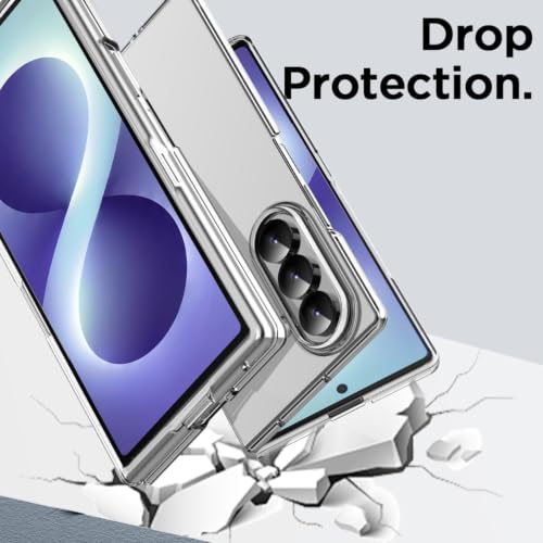 Image of TechTrendz for Samsung Galaxy Z Fold 8 Ultra Case Slim Fit Anti Yellowing Lightweight Crystal Clear Hard PC Bumper Protective Shockproof Back Cover for Samsung Galaxy Z Fold 8 Ultra -Transparent