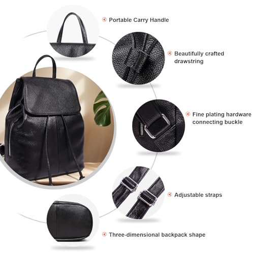 Boyatu Genuine Leather Backpack Purse For Women: Anti-Theft Rfid Designer Leather Handbags thumb #5