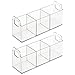 mDesign Cosmetic Vanity Catch-All Organizer to Hold Makeup Products - Pack of 2, Clear