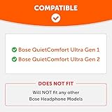 WC PadZ QC Ultra – Upgraded Replacement Earpads Compatible With Bose QuietComfort Ultra Gen 1 & Gen 2 by Wicked Cushions | Enhanced Comfort, Thickness & Durability | White Smoke - Image 2