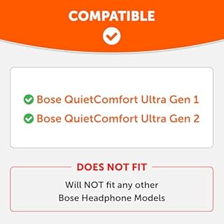 WC PadZ QC Ultra – Coussinets de Remplacement améliorés compatibles avec Les écouteurs Bose QuietComfort Ultra Gen 1 et Gen 2 par Wicked Cushions | Épaisseur et durabilité améliorées | Black