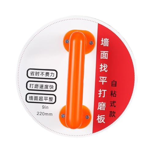 perfk Struttura abrasiva del supporto di carta vetrata 22 cm di diametro rotondo rotondo multiuso manuale levigatrice a mano blocco di levigatura per, Supporto Singolo