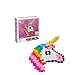 PLUS PLUS - Puzzle by Number - 250 Piece Unicorn - Construction Building Stem/Steam Toy, Interlocking Mini Puzzle Blocks for Kids