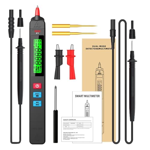 スマートデジタルマルチメーターペン型テスター自動非接触電圧検出DC AC静電容量オームダイオード導通計(Z1-new Tool kits)