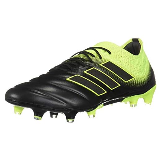 adidas mens Copa 19.1 FG Cleat Soccer Core Black / Shock Yellow, Core Black/Solar Yellow/Core Black, 7