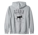 souvenir con design invecchiato del parco nazionale di acadia maine usa felpa con cappuccio
