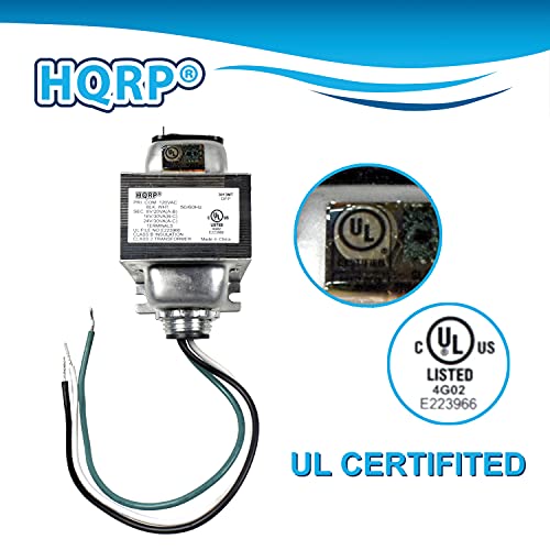 Hqrp Tri-Volt (8V 20Va, 16V 30Va Or 24V 30Va) Transformer Compatible With Ring, Nest And Standard Doorbells Door Chime Power Supply Adapter Door-Bell 120V-To-8V-16V-24V Replacement, Ul Listed #TOP1