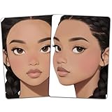 DELORIGIN 2 tablas de ejercicios para pintar la cara, tamaño A4, reutilizables, para ejercicios de pintura, plantillas para escenarios, herramientas de ejercicio para principiantes (mujer)