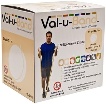 Val-u-Band Latex Free Exercise Band, Peach - Level 1, 50 Yard Roll/Box (1541964)