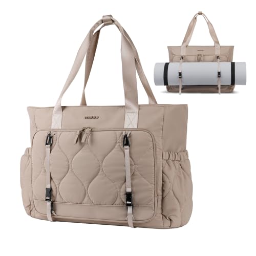 MOSISO Large Gym Bag for Women, Gym Tote Puffy Quilted Sports Duffel Bag