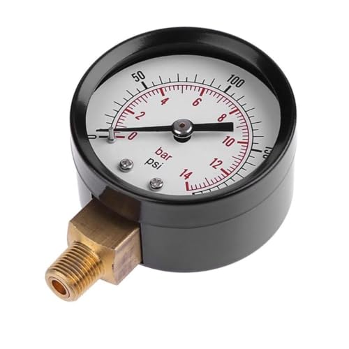 FELTECHELECTR Utility Vacuum Pressure Gauge Air Compressor Gauge Range Industrial Quality for Water Oil Gas HVAC