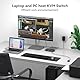 FQuanmap HDMI KVM Switch 2 PC 1 Monitore 4K@60Hz USB C KVM Switch HDMI 2 Port für 1 Laptop 1 Desktop Share 1 Monitor Tastatur Maus Festplatten Drucker Support 100W Laden für Laptop