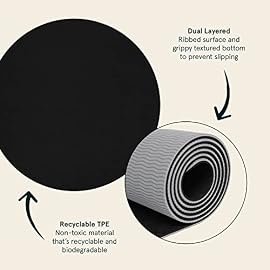 Retrospec Zuma Yoga Mat for Men & Women – Outdoor & Indoor Non Slip Exercise Mat for Hot Yoga, Pilates, Stretching Floor & Fitness Workouts