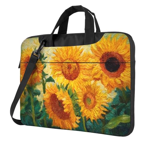 Housse ordinateur 15.6 pouces motif tournesol avec pochette de protection rembourrée