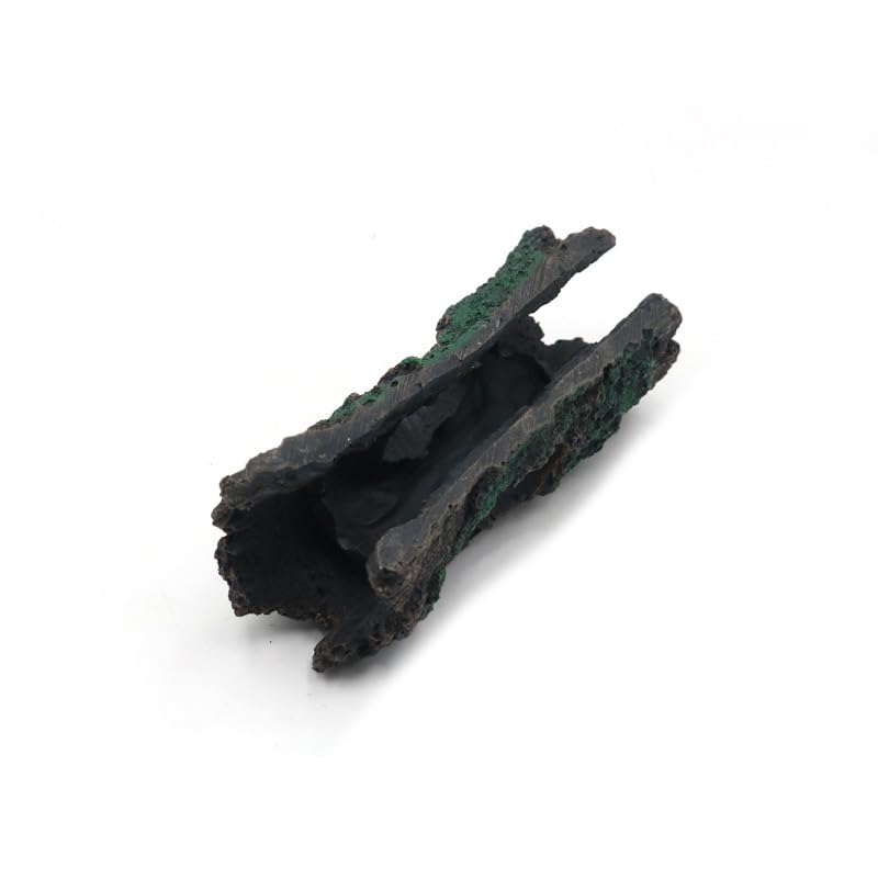 Decoración de Flotador de Acuario con Musgo, Corteza de simulación de Paisaje de pecera, decoración de Acuario, Cueva de Caja de alimentación, Refugio para Peces y camarones 5.9x2.36x1.96 Pulgadas