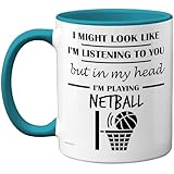 Stuff4 Tasse « In My Head » - Cadeau amusant pour les amateurs de netball - Pour homme e...