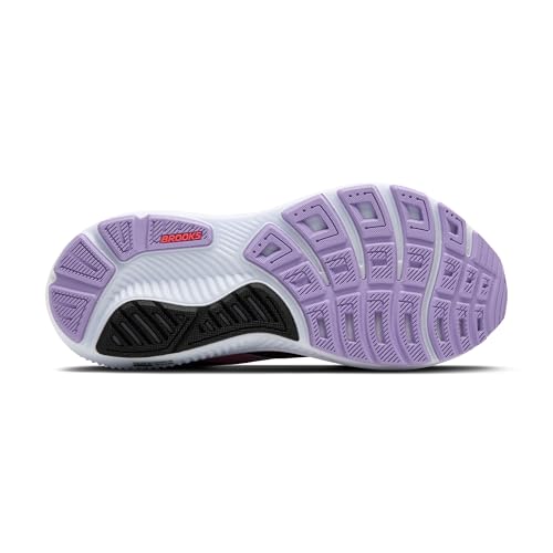 Brooks Women’s Ghost 17 Neutral Running Shoe - Black/Purple/Coral - 12 Medium