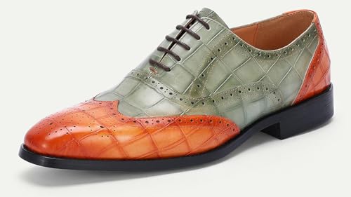 Santimon Men’s Dress Shoes Formal Oxfords - Fashion Comfotable Genuine Leather Derby for Weddings, Business2