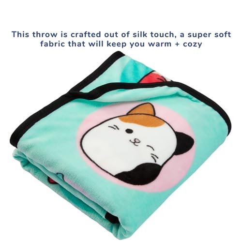 Image of Squishmallows Kids Bedding Super Soft Silk Touch Throw, 40 in x 50 in, (Officially Licensed Product) by Franco