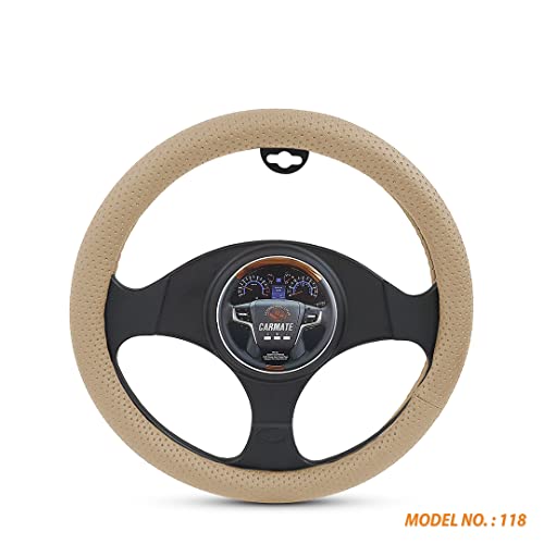 Image of CARMATE Car Steering Cover Super Grip 118 Compatible with Cruze - Medium Beige