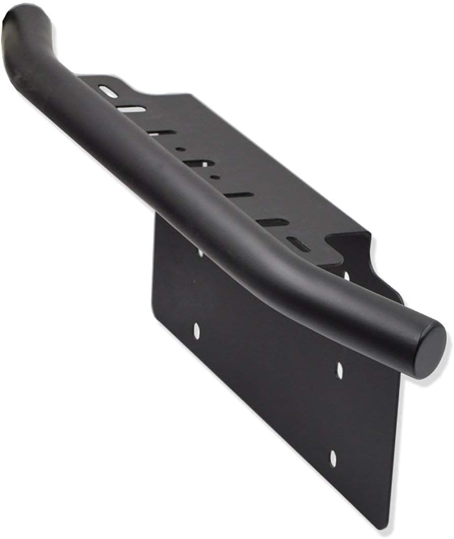 DaSen Front Bumper 6x12 inch Universal License Plate Holder Mounting Bracket Compatible with Off-Road LED Light Pod Compatible with Jeep Most ATV Truck Pickup with bumper
