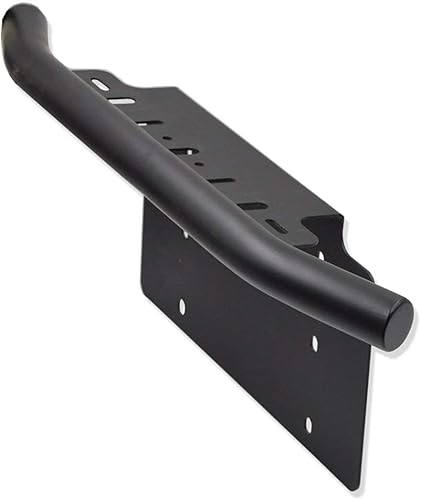 DaSen Parachoques delantero universal de 6 x 12 pulgadas, soporte de montaje para placa de matrícula compatible con cápsulas de luz LED todoterreno
