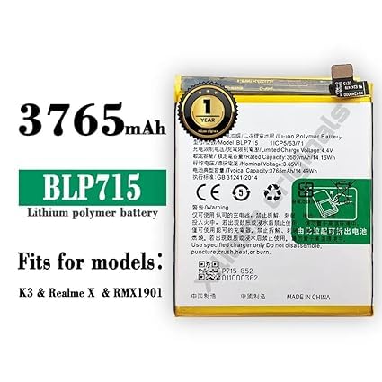 Image of BLP715 Battery for Oppo k3 / X / RMX1901 Battery with 1 Year Warranty***** (R110)