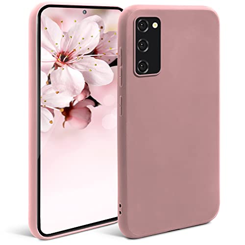 Moozy Minimalist Series Coque en Silicone pour Samsung S20 5G et 4G, Beige Rose - Finition Mate, Étui Fin et Mince de TPU Souple Case Cover