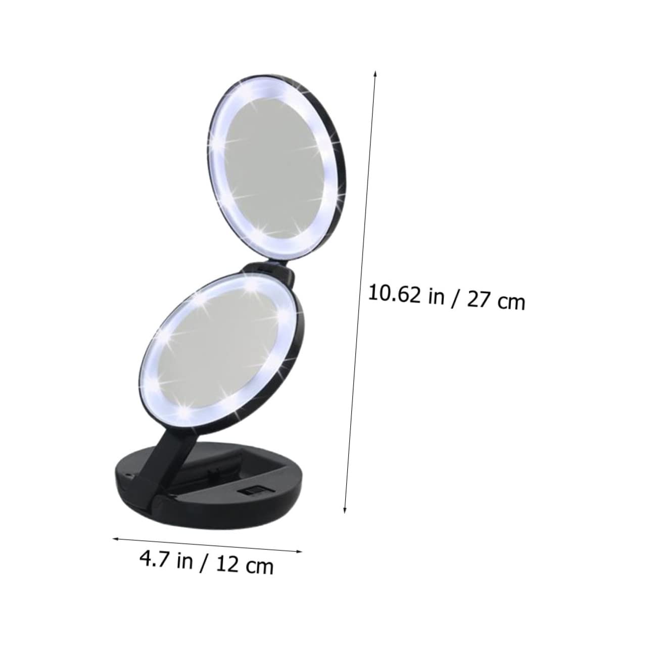 minkissy Espejo De Maquillaje Plegable Portátil y Compacto para Viajes Espejo De Bolsillo De Maquillaje De Aumento para Mujeres