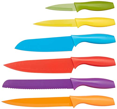 Amazon-Basics-12-Piece-coloured-Knife-Set